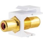 S/CONN maximum connectivity Netzwerk Adapter-Keystone Verbinder Cinch Buchse vergoldet, rot (08-10061)