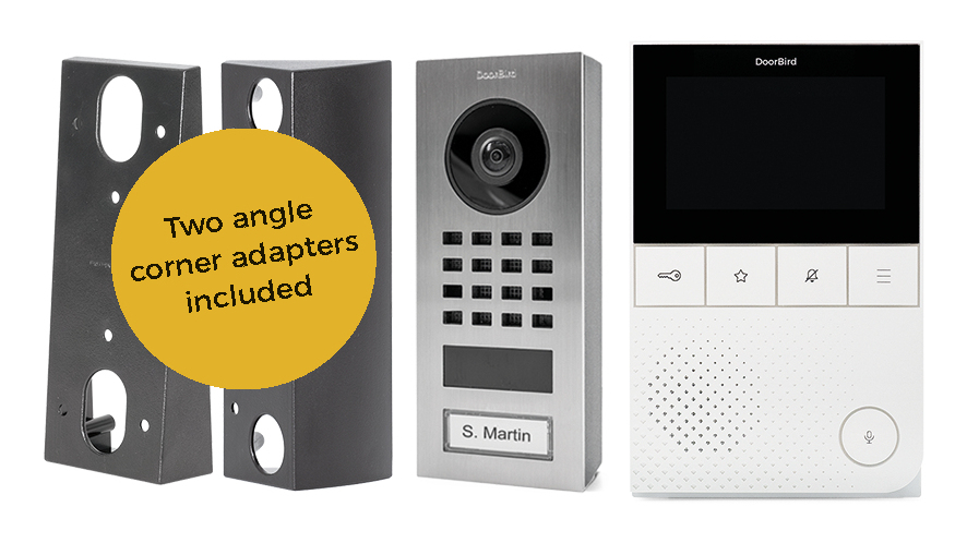 DoorBird D11 Home-Set WLAN Video-Türklingelsystem mit 4" Innenstation Aufputz Edelstahl V2A