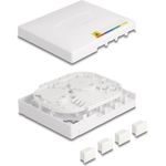 Delock LWL Anschlussdose FTTH zur Wandmontage für 4 x SC Simplex oder LC Duplex weiß (87890)