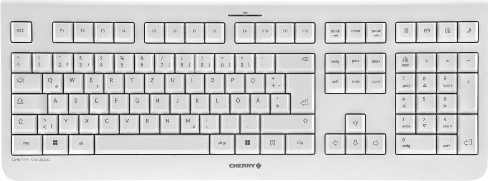 Cherry KW 3000 Kabellose Tastatur weiß