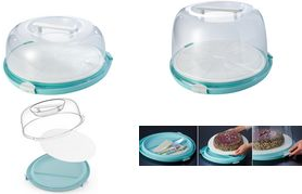 keeeper Tortenhaube "emilio", rund, flach aquamarine / transparent, Material: PP/TPE, - 1 Stück (1073462400000)