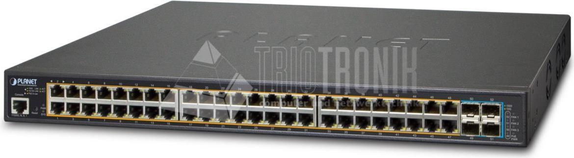 PLANET GS-5220-48PL4XR Netzwerk-Switch Managed L3 Gigabit Ethernet (10/100/1000) Power over Ethernet (PoE) 1U Blau (GS-5220-48PL4XR)