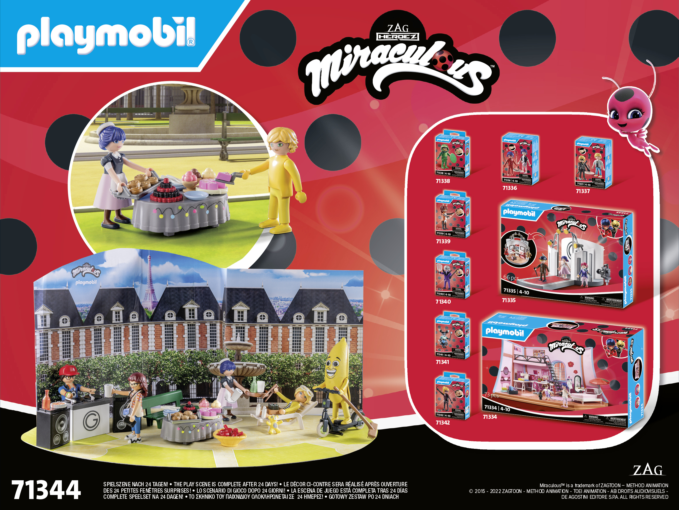 PLAYMOBIL 71344 Adventskalender Miraculous Picknick Mehrfarbig