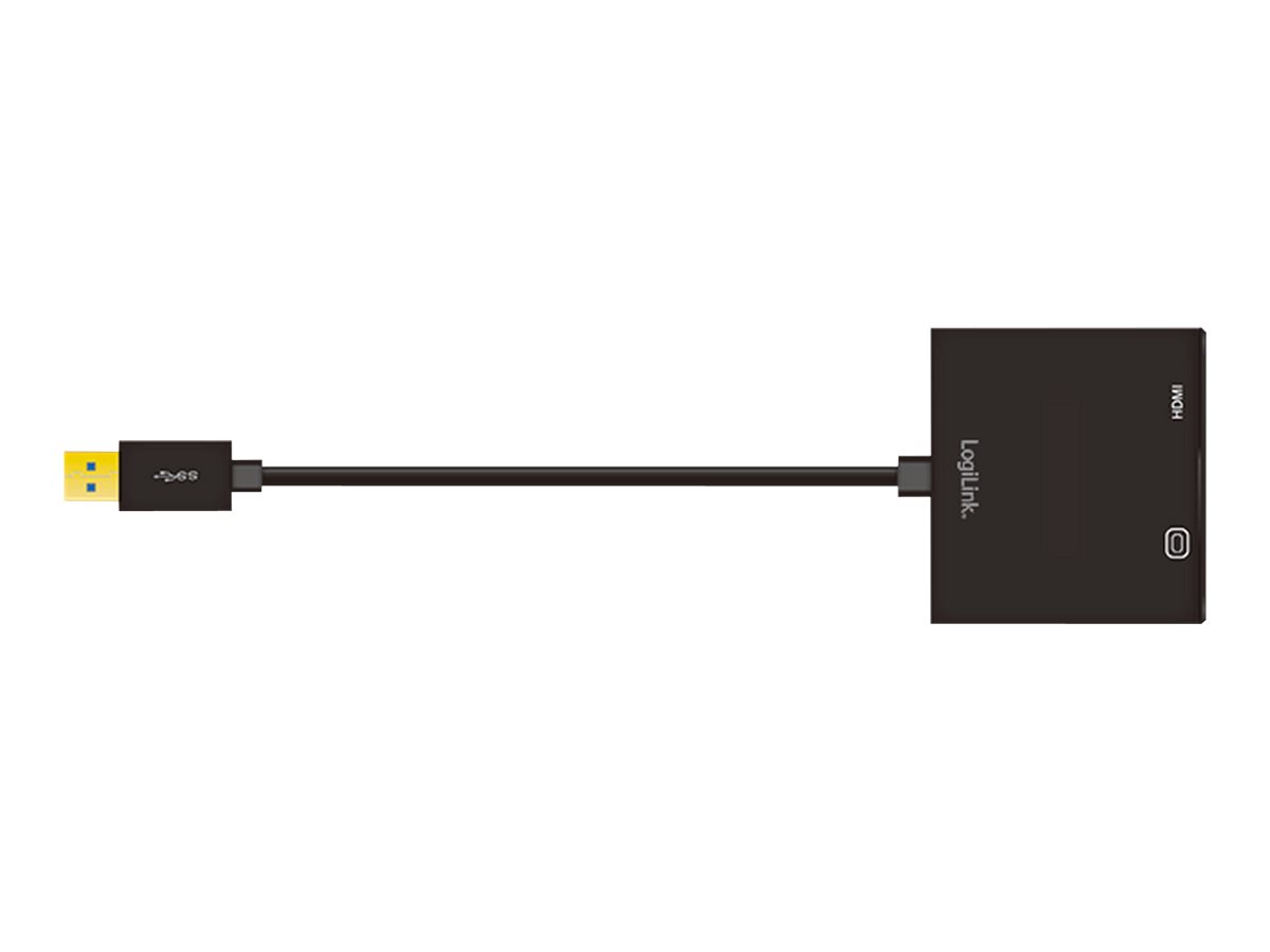 LogiLink UA0234 Externer Videoadapter USB 3.0 VGA HDMI Schwarz
