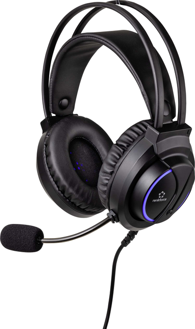 Renkforce RF-GHD-200 Gaming Headset 3.5 mm Klinke schnurgebunden Over Ear Schwarz (RF-4549044)