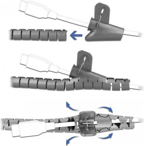 DeLOCK 18846 Kabelschutz Kabelbodenschutz Grau (18846)