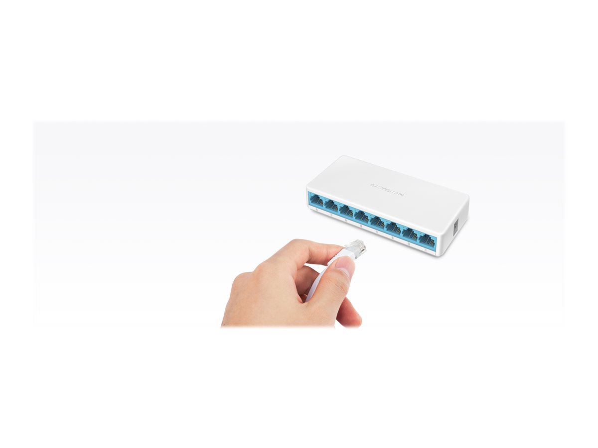 Mercusys MS108 8-Port Fast Ethernet Switch Unmanaged Desktop Weiß