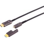 S/CONN maximum connectivity HDMI Anschlußkabel-Optisches HDMI Verlegekabel-Set, 10K, 75m (30-52755)