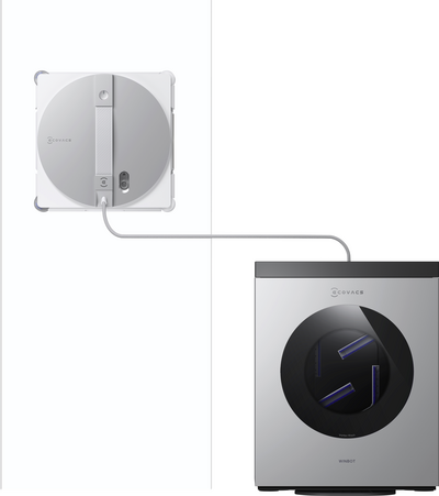 ECOVACS Winbot W3 Omni Roboter-Fensterreiniger 4500 mAh Silber/Weiß
