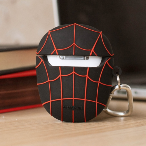 ThumbsUp! PowerSquad AirPods Case Miles Morales 3D Silikon Schwarz, Rot
