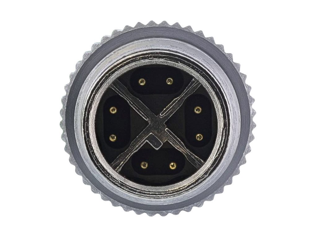InLine Industrie Netzwerkkabel M12 8-pin X-kodiert Cat.6A PUR 5 m Grün