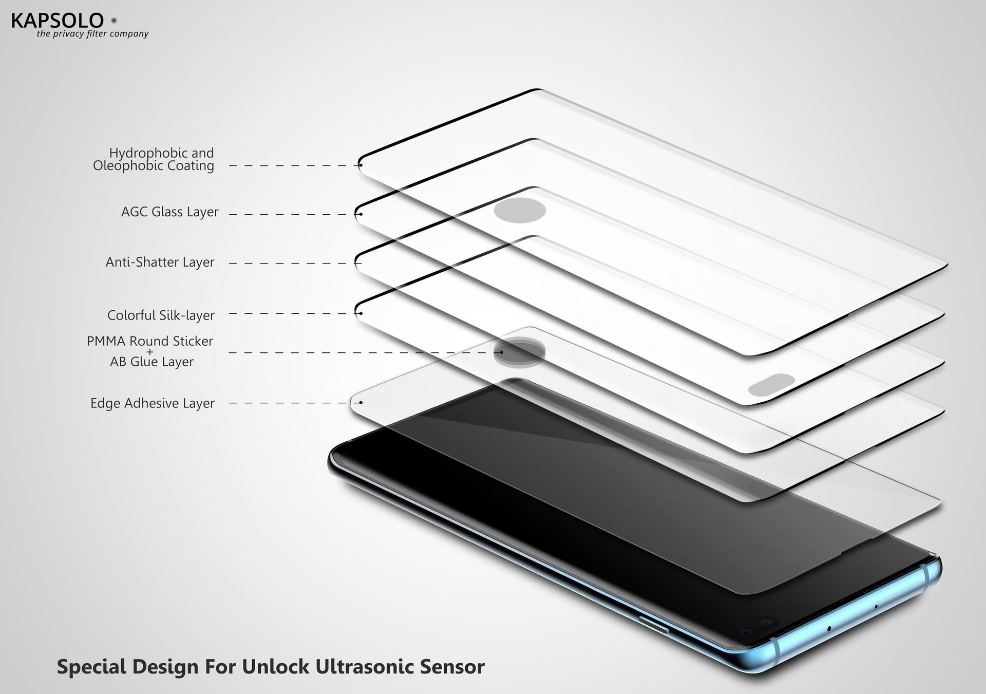 KAPSOLO Displayschutzglas 3D schutzglas für Samsung Galaxy S20 Plus KAPSOLO Displayschutzglas, vollf