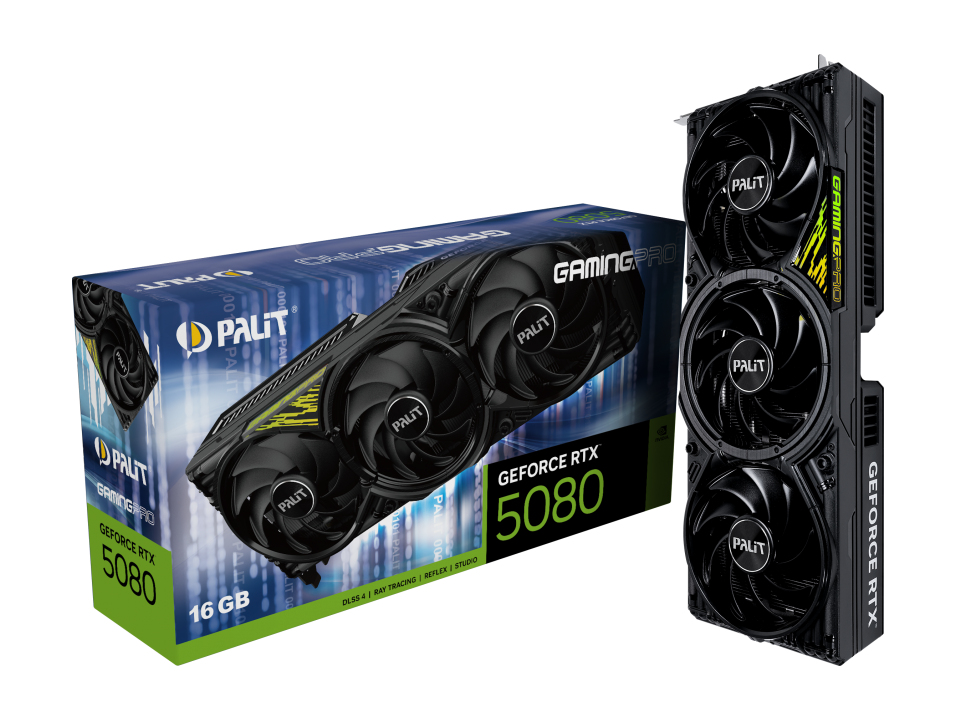 Palit GeForce RTX 5080 GamingPro V1 16 GB GDDR7 PCI Express 5.0 Schwarz