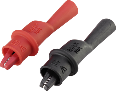 VOLTCRAFT Krokodilklemme Stecker 2 mm CAT III 1000 V, CAT IV 600 V Schwarz, Rot MSK-111 (VC-8085005)