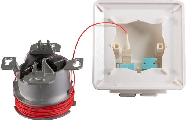 EFB-Elektronik FO Datendose UP, 2 SC-S Kupplungen OS2 mit Shutter, integrierter Spleißhalter Hersteller: EFB Elektronik (FTTH-OUTLET-SC-OS2)