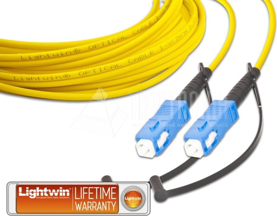 Lightwin LSP-09 SC-SC 1.0 Glasfaserkabel 1 m LSZH OS2 Gelb (LSP-09 SC-SC 1.0)