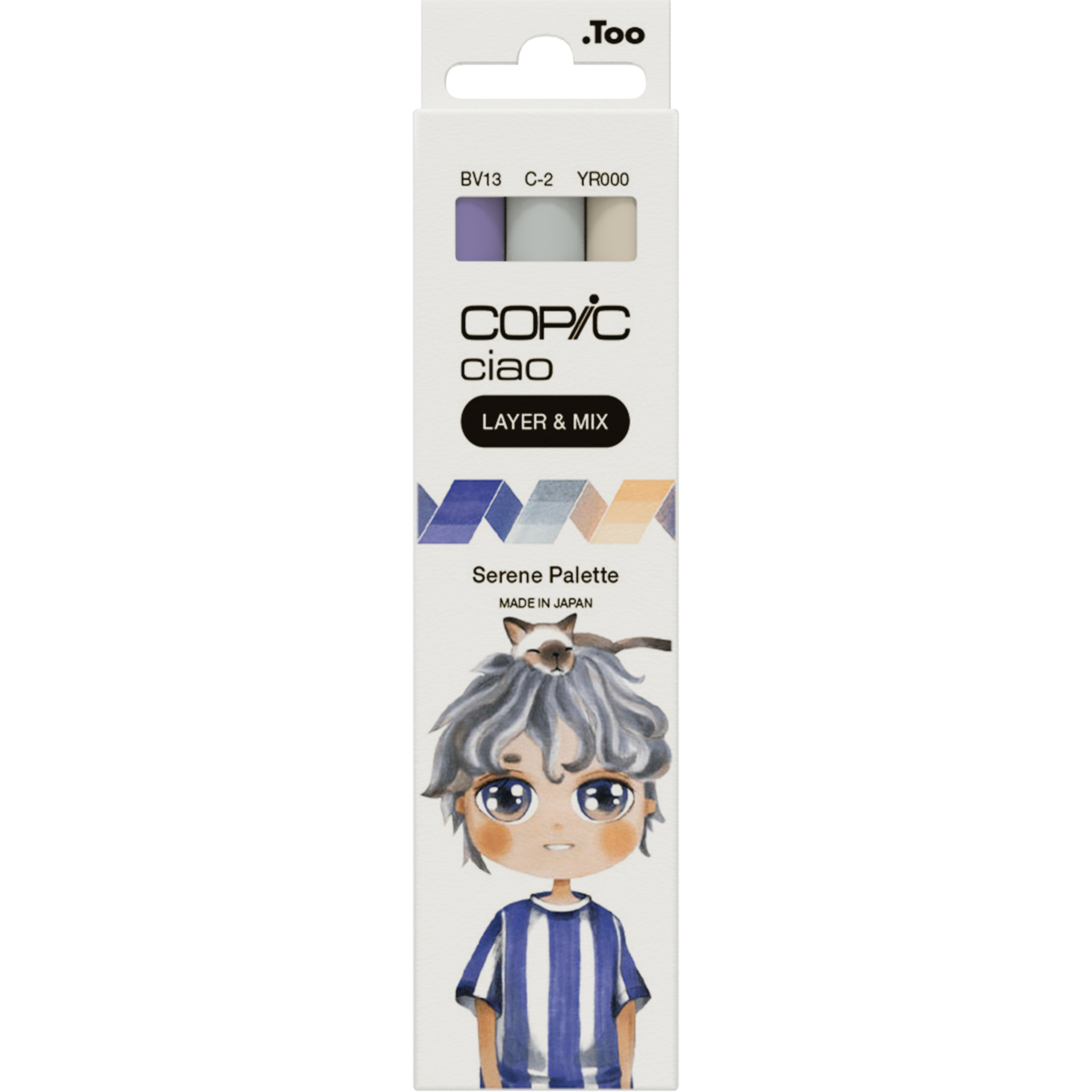 COPIC Ciao Serene Palette Layoutmarker-Set 1,0 + 6,0 mm, 3 St., Beige, Blau, Kühles Grau