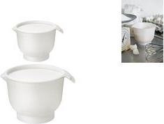 GastroMax Rührschüssel mit Deckel, 1,5 Liter, weiß Material: PP, Maße: (B)160 x (T)130 x (H)200 mm, - 1 Stück (7073110)