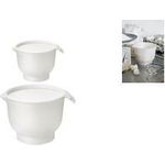 GastroMax Rührschüssel mit Deckel, 1,5 Liter, weiß Material: PP, Maße: (B)160 x (T)130 x (H)200 mm, - 1 Stück (7073110)