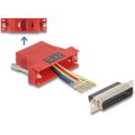 Delock D-Sub 25 Pin Stecker zu RJ45 Buchse Montagesatz rot (67115)