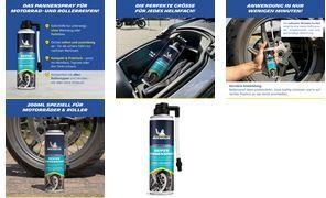 MICHELIN Reifenpannenspray, 200 ml werkzeuglose, einfache Reparatur in wenigen Minuten, - 1 Stück (650090)