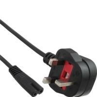 InLine® Netzkabel, Netzstecker England auf Euro 8 Buchse 1,8m (16654E)