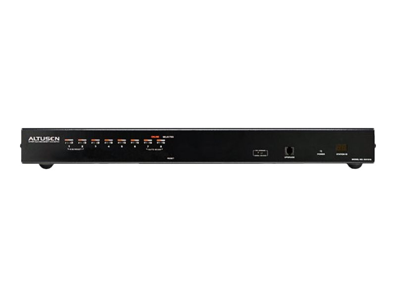 ALTUSEN KH1508A KVM-Switch, 8 Port, CAT5, USB & PS/2, VGA, 1600 x 1200, Schwarz
