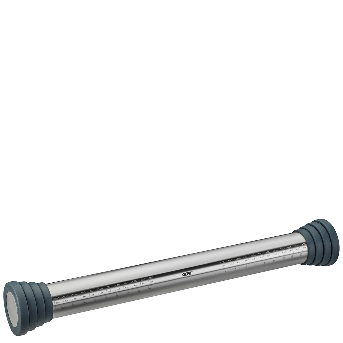 Gefu REGO Teigroller Edelstahl Silikon weiche Oberfläche 39,7 cm Grau, Silber