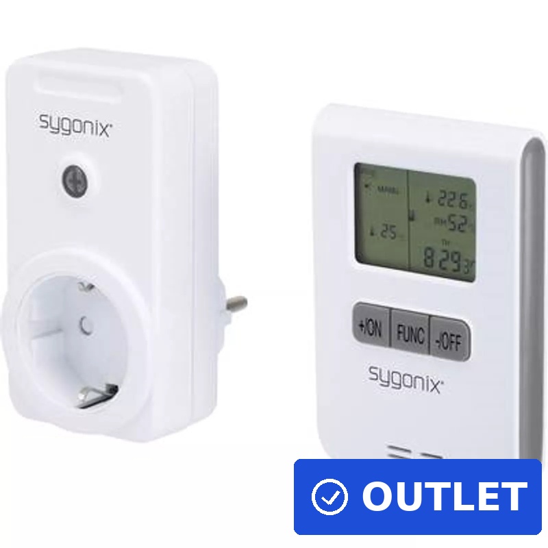 Sygonix RS2W Funk-Heizungssteuerung-Set Zwischenstecker Schaltleistung (max.) 3500 W Reichweite max. (im Freifeld) 150 m (SY-3523526) (B-Ware)