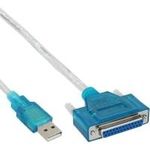 InLine® USB zu 25pol. parallel, Drucker-Adapterkabel (33397I)
