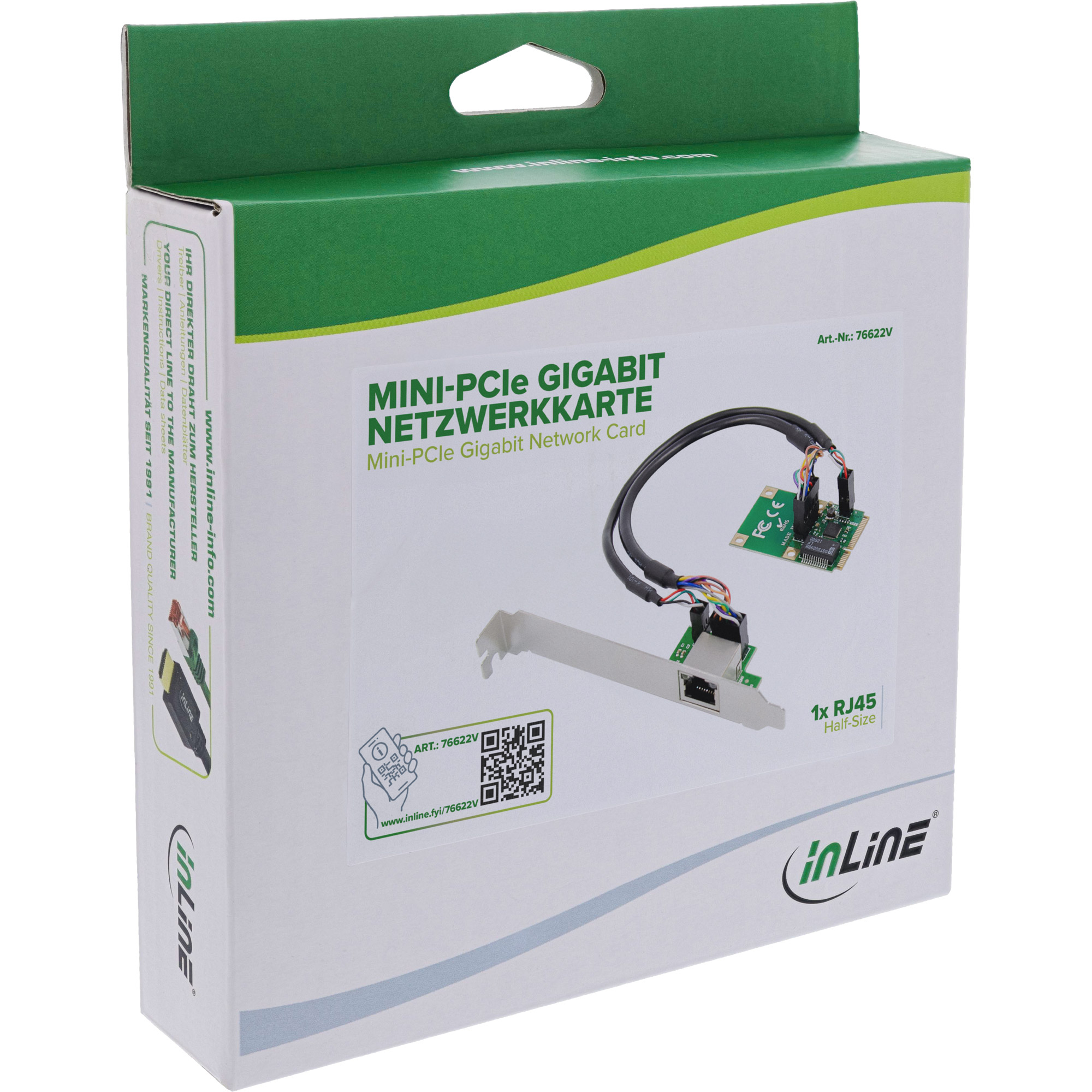InLine 76622V Mini-PCIe Netzwerkkarte 1000 Mbit/s