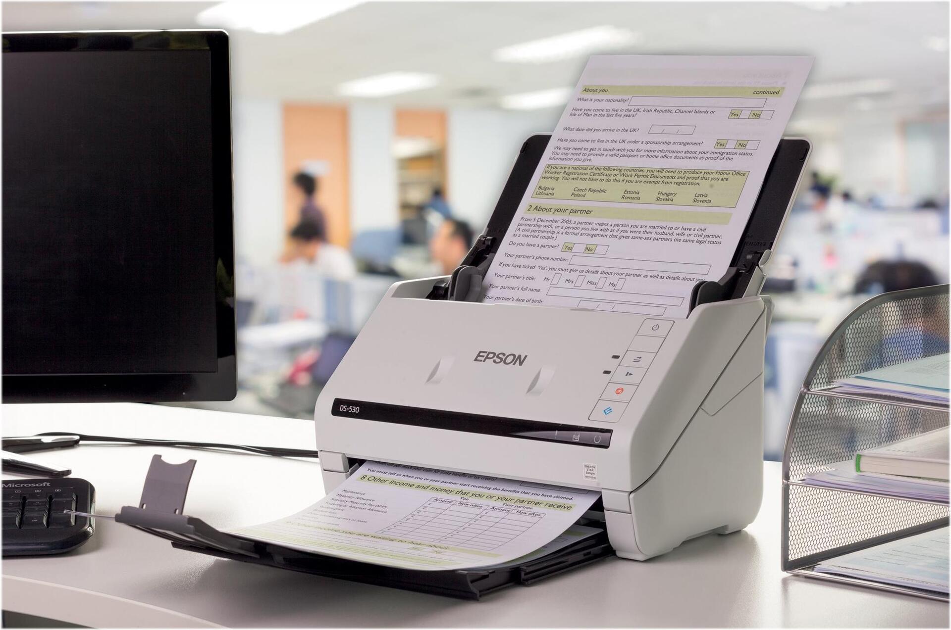 Epson WorkForce DS-530II Dokumentenscanner Duplex 600 dpi USB 3.0 Schwarz, Weiß