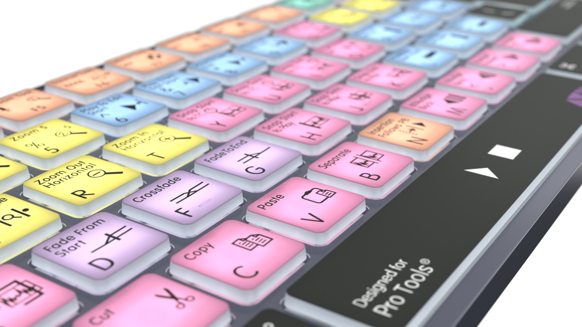LogicKeyboard Avid Pro Tools Titan Mac QWERTZ Bluetooth Grau Titan