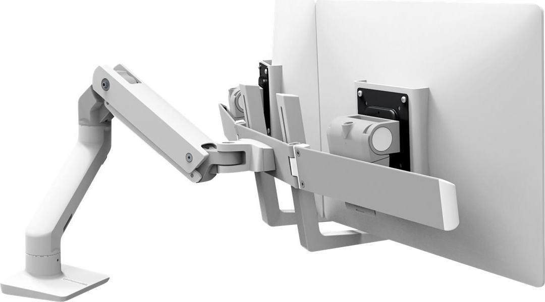 Ergotron HX Dual Monitor Arm Tischhalterung für 2 Monitore bis 32" 29,2 cm Höhenverstellung Weiß
