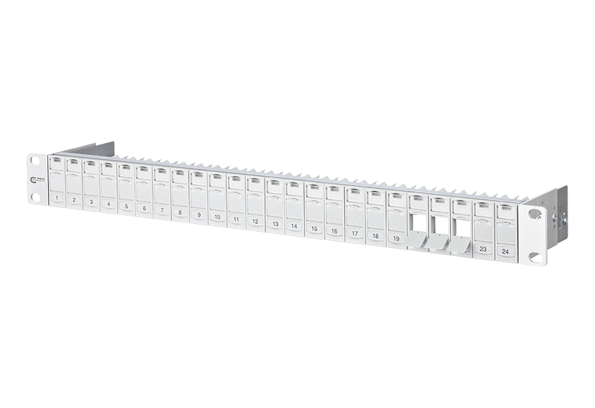 Metz Connect 130920-00KE Patch Panel 1U 24 Ports Hellgrau
