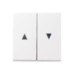 GIRA Abdeckung Jalousie-Schalter System 55, Standard 55, E2, Event, Event Klar, Event Opak, Esprit, ClassiX Sauber-Weiß (029403)