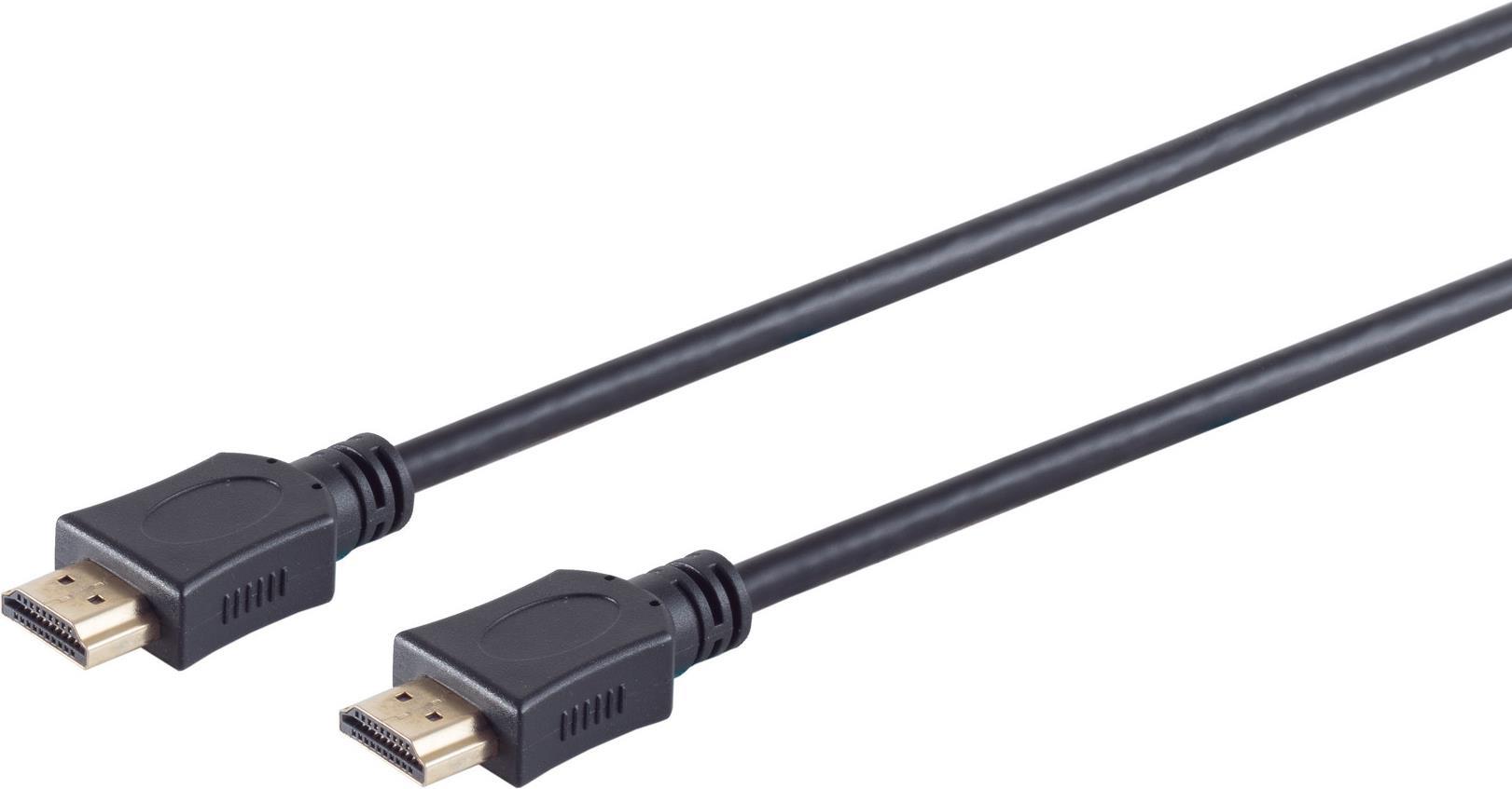 S/CONN maximum connectivity HDMI Anschlußkabel-HDMI A-Stecker auf HDMI A-Stecker, OD 6mm, vergoldete Kontakte, 5,0m (77475-10)
