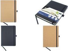 kangaro Notizbuch Kork, 96 Blatt, DIN A5, liniert PU Hardcover-Einband, 80 g/qm, Papier chamois, mit - 1 Stück (K-552341)