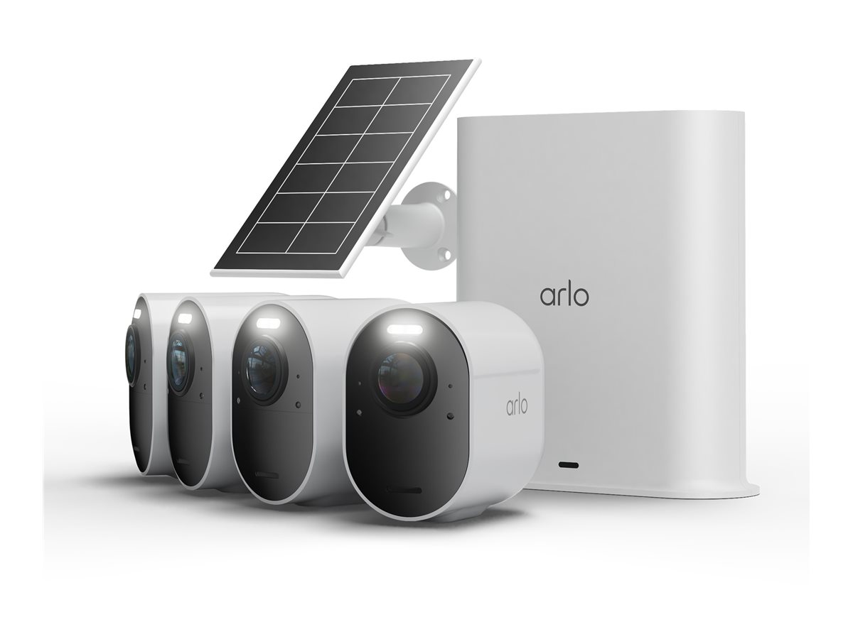 Arlo Ultra 3 4K Netzwerk-Überwachungskamera 4er-Set mit Solarpanel