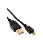 InLine® Micro-USB 2.0 Kabel, USB-A Stecker an Micro-B Stecker, vergoldete Kontakte, 1m (31710P)