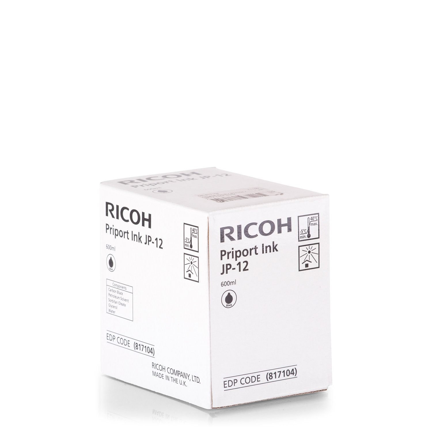 Ricoh JP12 Nachfülltinte schwarz -1 Stück (817104)