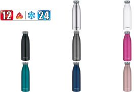 THERMOS Isolier-Trinkflasche TC Bottle, 0,5 Liter, grau matte Optik, doppelwandiger Edelstahl, frei von BPA, - 1 Stück (4067.234.050)