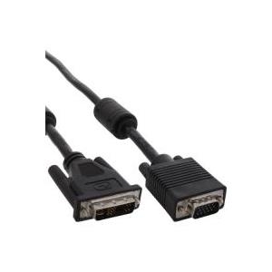 InLine® DVI-A Kabel, analog 12+5 Stecker auf 15pol HD Stecker VGA, 5m (17782B)