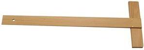 Wonday T-Lineal, 600 mm, aus Holz mit festem Kopf, mit Tuschekante, aus Buchenholz, - 1 Stück (FTT870141)