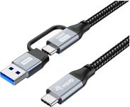 Equip Kabel USB-C3.2->C/A Gen2x2 PD100W St/St schwarz (128431)