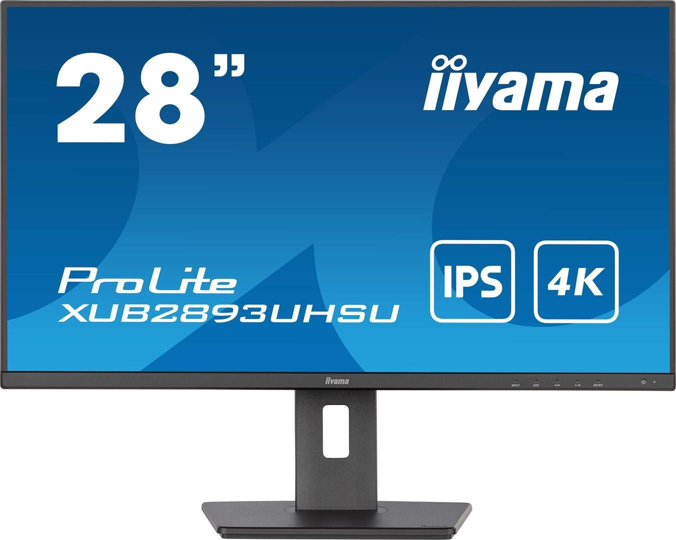 iiyama ProLite 71,1 cm (28" ) LED-Monitor 3840 x 2160 Pixel 4K Ultra HD LED Schwarz [Energieklasse F] (XUB2893UHSU-B5)