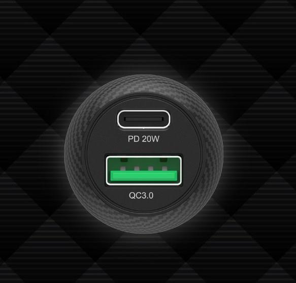 Unitek P1400A Autoladegerät 38W USB-A USB-C QC 3.0 (P1400A)