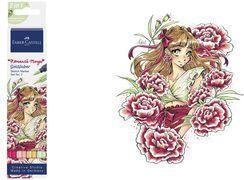 FABER-CASTELL Sketch Marker GOLDFABER, Set Romantic Manga 2 alkoholbasierter Marker mit zwei Spitzen, Tinte trocknet - 1 Stück (164722)