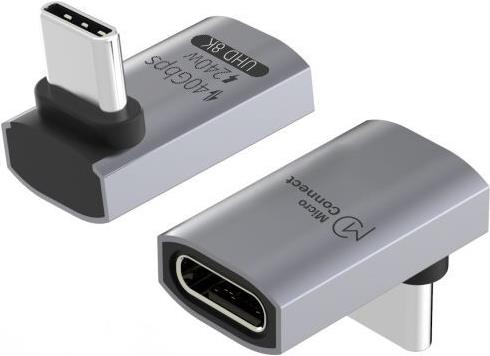 MicroConnect Premium USB4 Gen 3x2 USB-C Horizontal 90° adapter - Adapter (USB4-CCFAS90-240W)