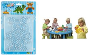 Hama Stiftplatten "Teddybär, Dinosaurier", im Blister für Bügelperlen maxi - 1 Stück (00008101)